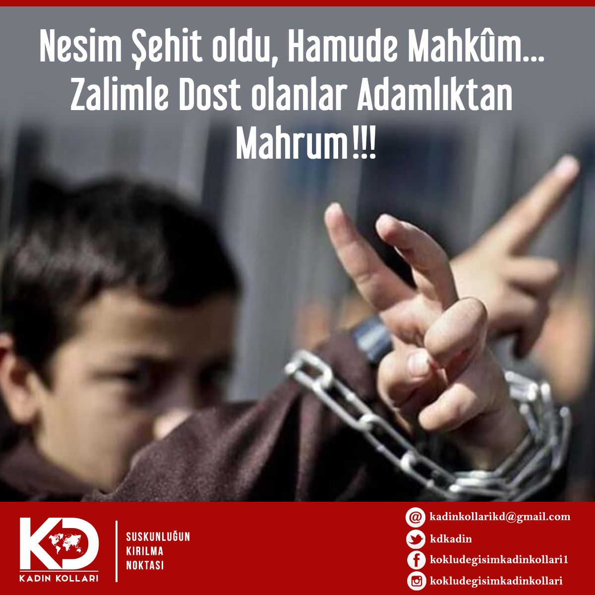 Nesim Şehit oldu, Hamude Mahkûm... Zalimle Dost olanlar Adamlıktan Mahrum!!!