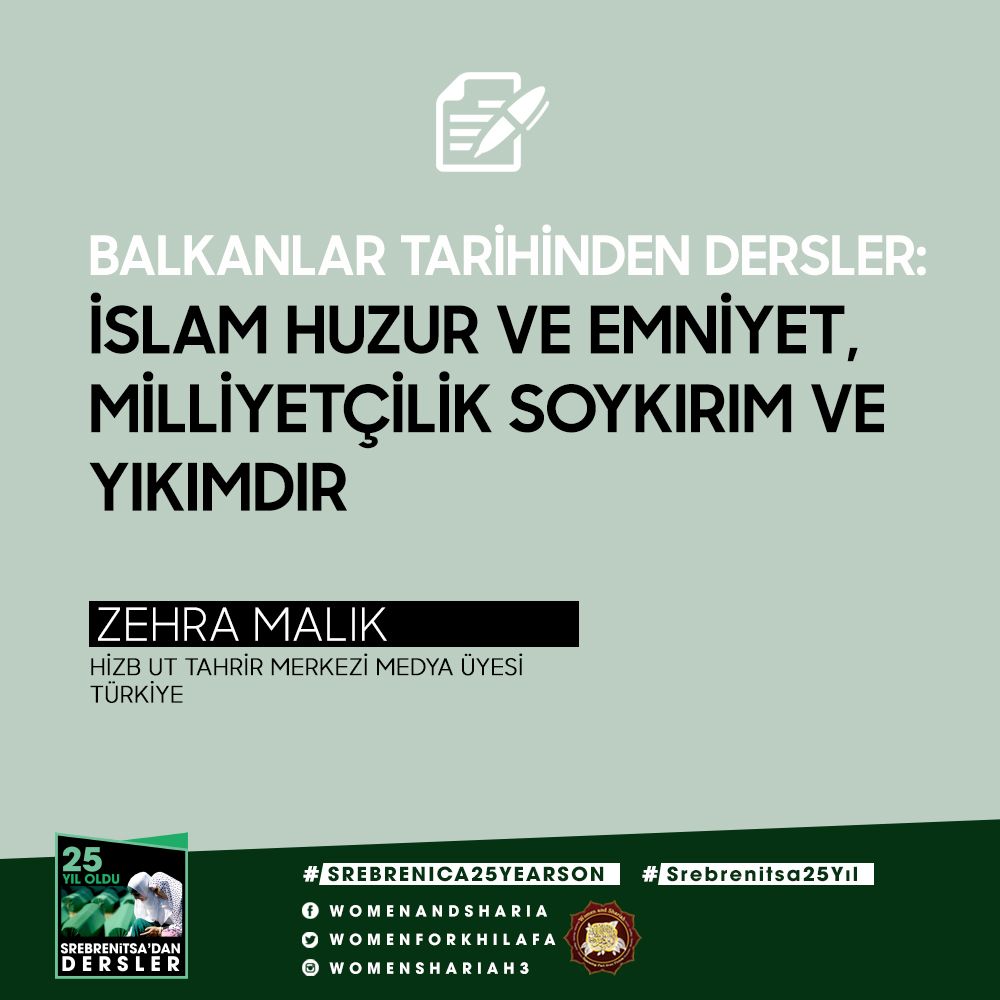 Balkanlar Tarihinden Dersler: İslam Huzur ve Emniyet, Milliyetçilik Soykırım ve Yıkımdır