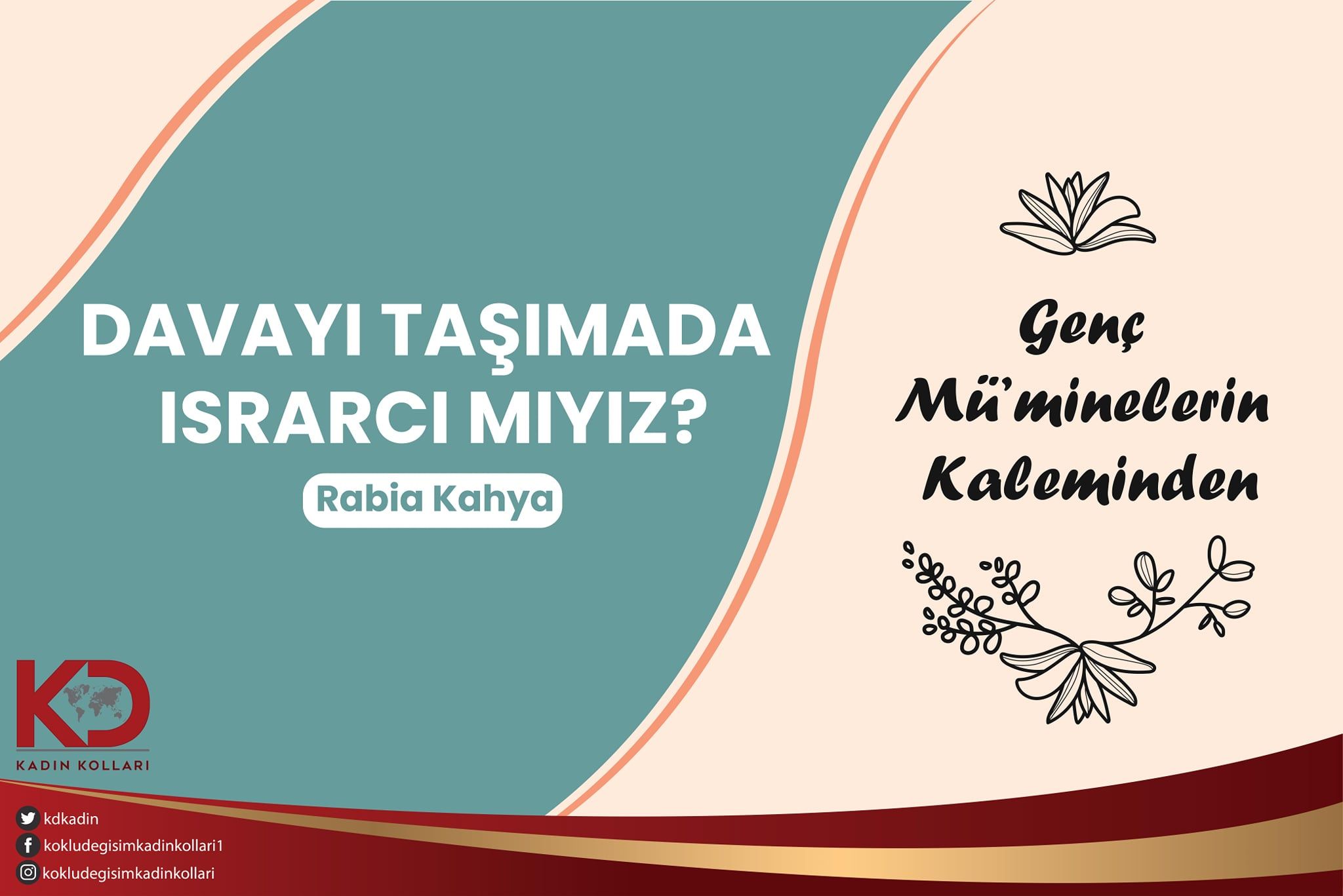 DAVAYI TAŞIMADA ISRARCI MIYIZ?