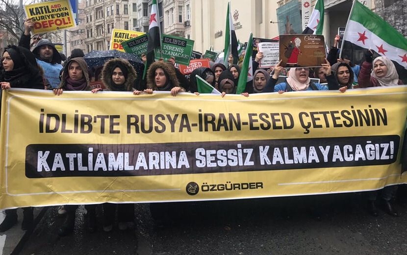 İdlib’deki Vahşi Katliamlar Protesto Edildi