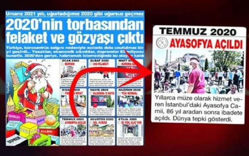 Sözcü, Ayasofya Camii Açılışına Rumlar Kadar Üzülmüş!