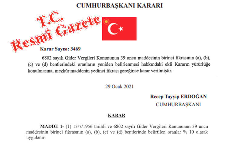 Cumhurbaşkanı, Özel İletişim Vergisini Yüzde 7,5’ten Yüzde 10’a Yükseltti!