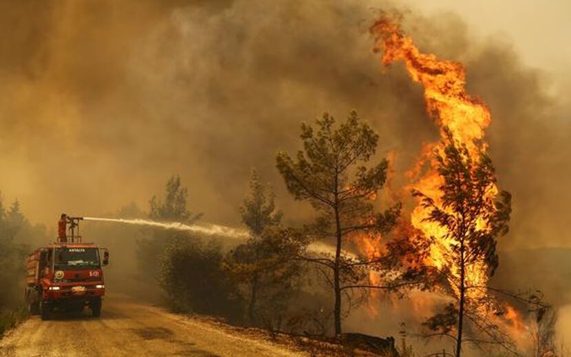 5 İlde 14 Orman Yangını Devam Ediyor
