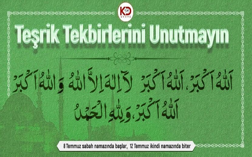 Teşrik Tekbirlerini Unutmayın!