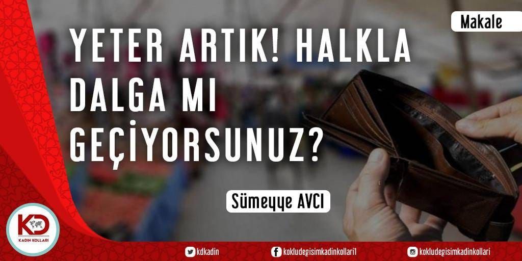 YETER ARTIK! HALKLA DALGA MI GEÇİYORSUNUZ?