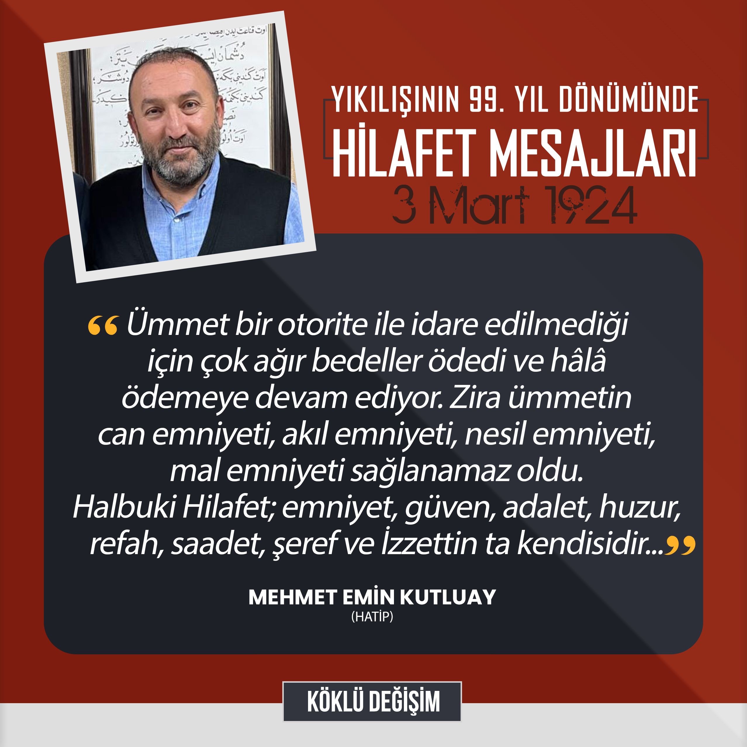 3 mart 2023 Mehmet Emin Kutluay hilafet mesajı caps.jpg