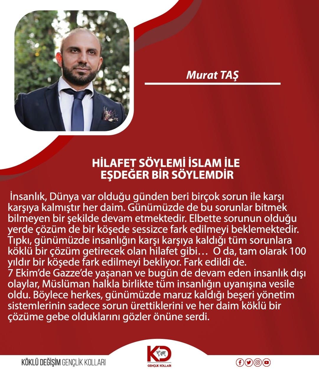 Hilafet Söylemi İslam İle Eşdeğer Bir Söylemdir