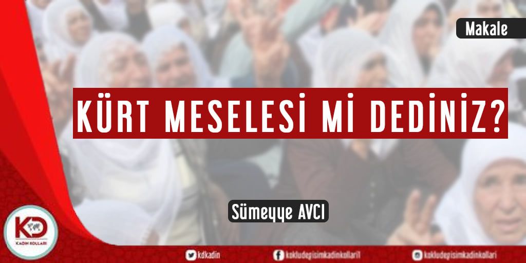 KÜRT MESELESİ Mİ DEDİNİZ?