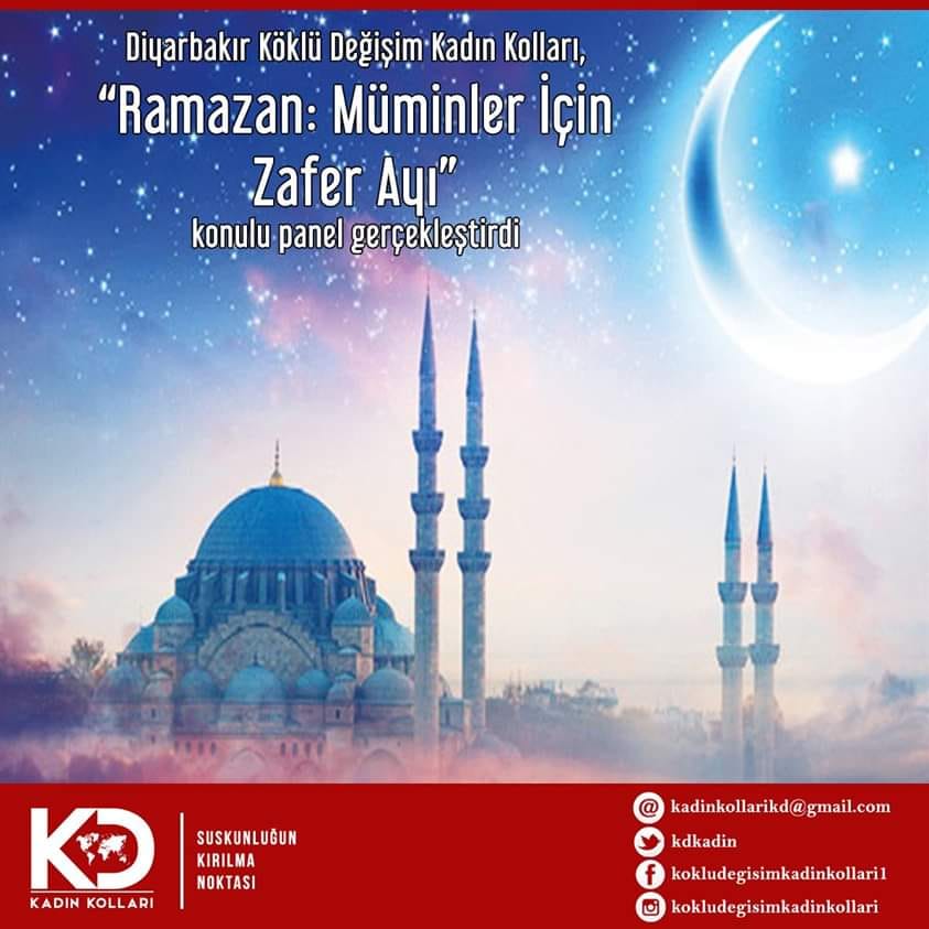 Diyarbakır Köklü Değişim Kadın Kolları, “Ramazan: Müminler İçin Zafer Ayı” konulu panel gerçekleştirdi