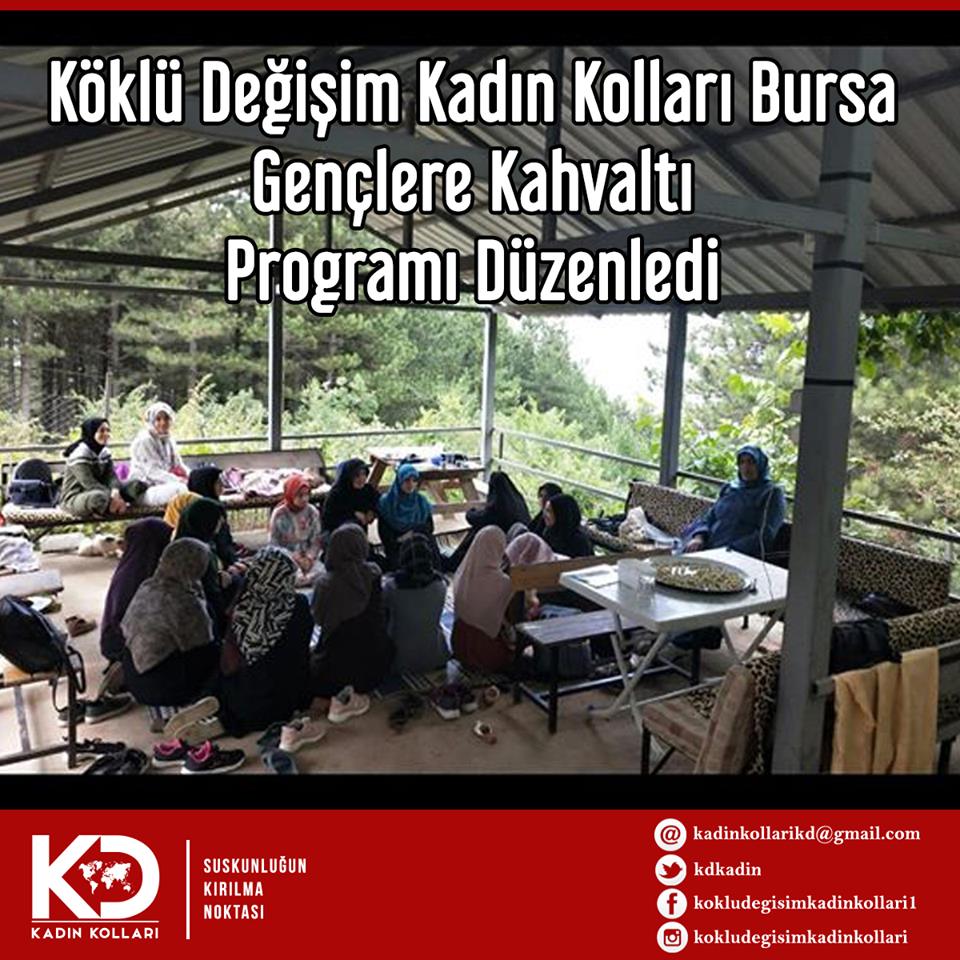 Köklü Değişim Kadın Kolları Bursa Gençlere Kahvaltı Programı Düzenledi