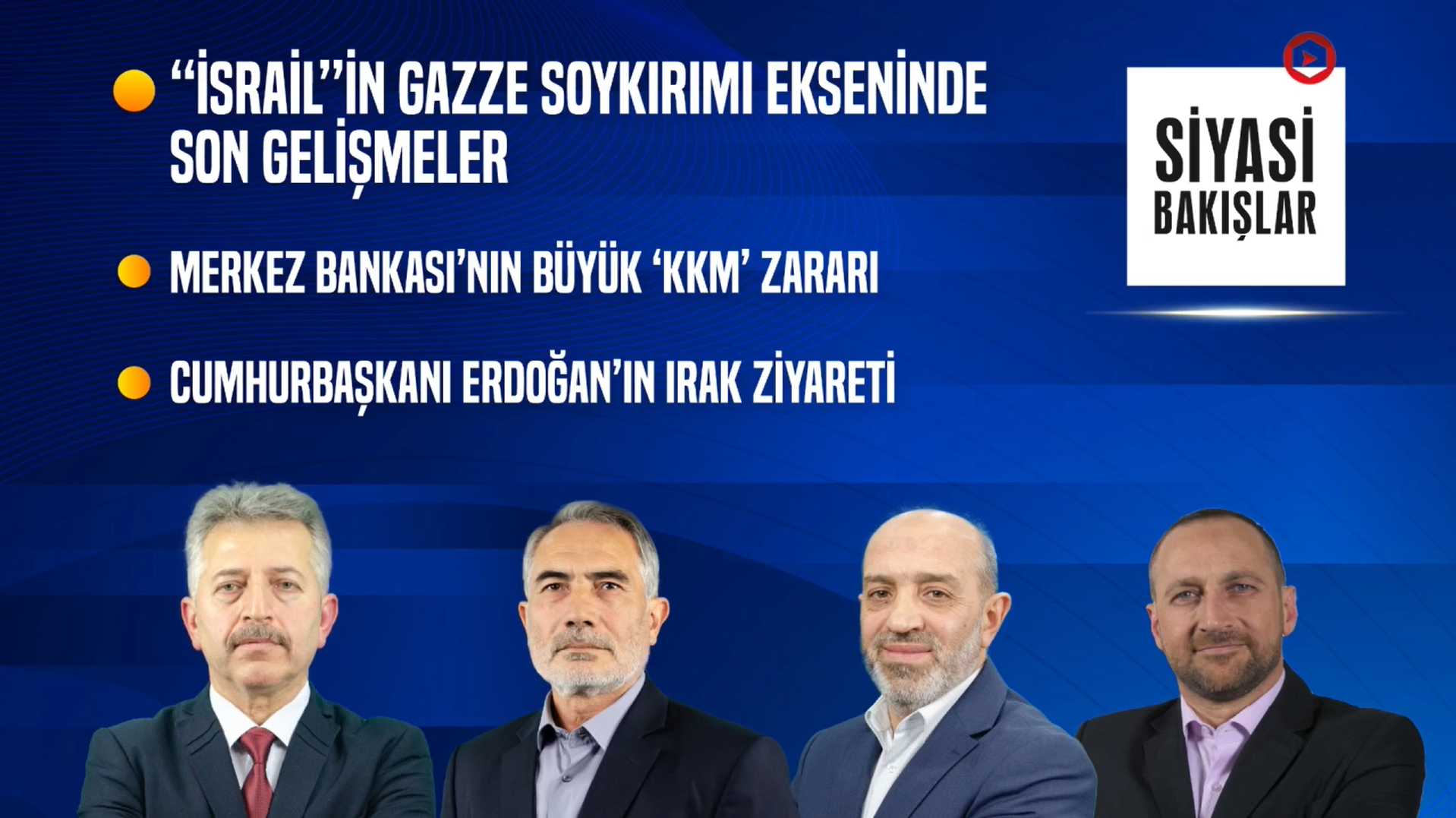 “İsrail”in Gazze Soykırımı, Merkez Bankası’nın Büyük “KKM” Zararı, CB. Erdoğan’ın Irak Ziyareti