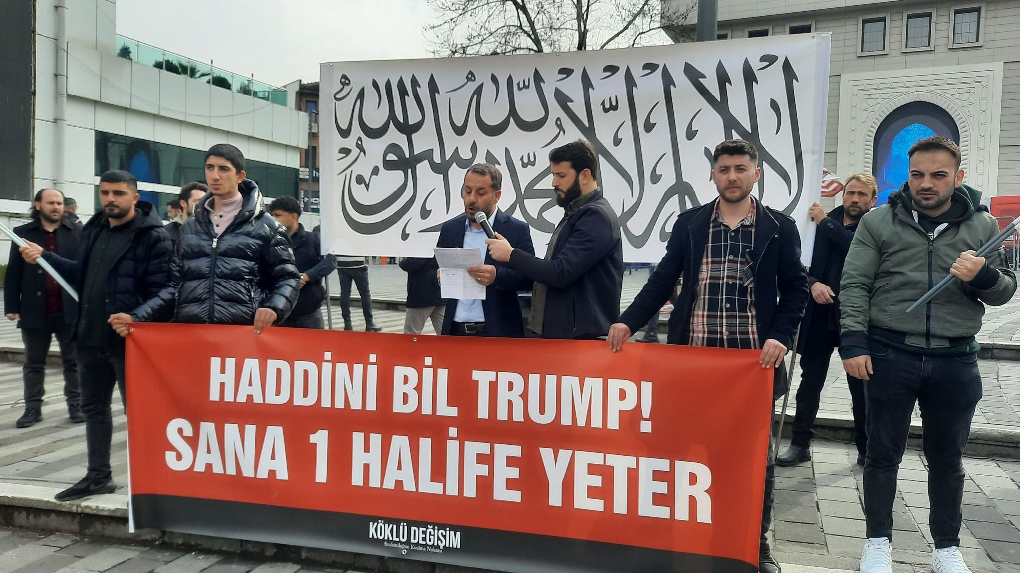 Köklü Değişim, Basın Açıklaması, Trump'a Haddini Kim Bildirecek BURSA-1.jpg