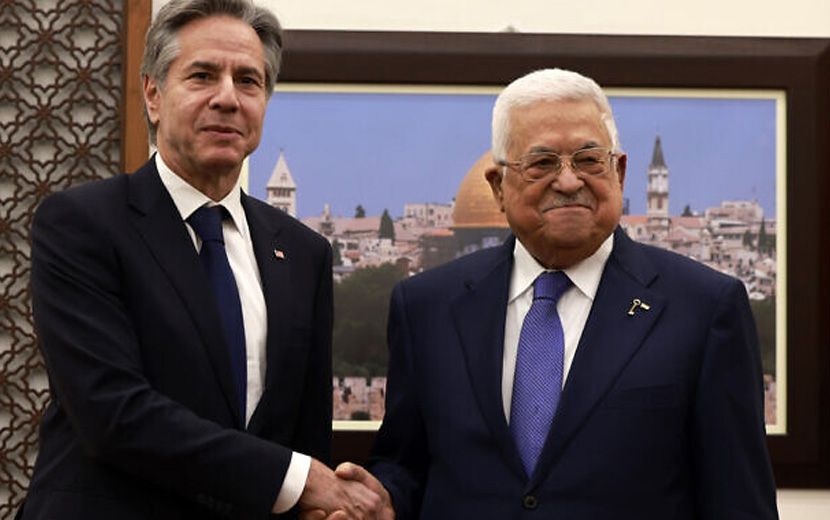 Blinken, Protesto Edildiği Ramallah’ta Abbas’la Görüştü