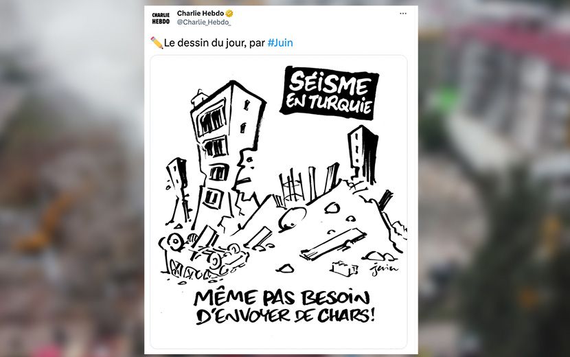 Fransız Paçavrası Charlie Hebdo, Deprem Üzerinden İslam’a Kinini Kustu