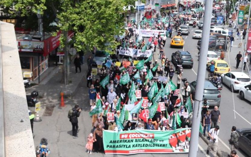 Gazze Dayanışma Platformu’ndan ABD Konsolosluğu Önünde Gazze Protestosu