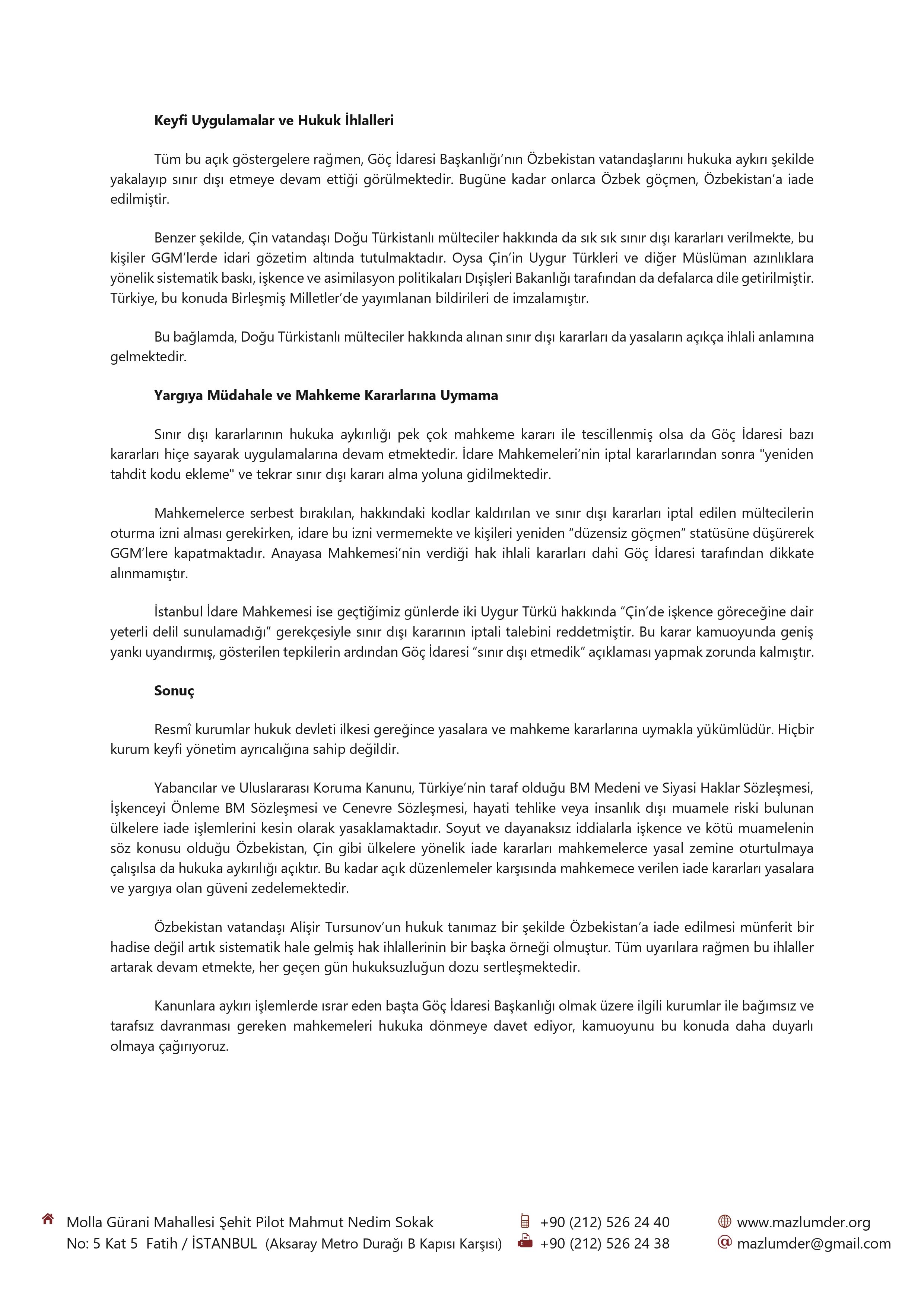 Köklü Değişim,MAZLUMDER’den, Sınır Dışı Edilen Özbek Alim Hakkında Basın Açıklaması -3.jpeg