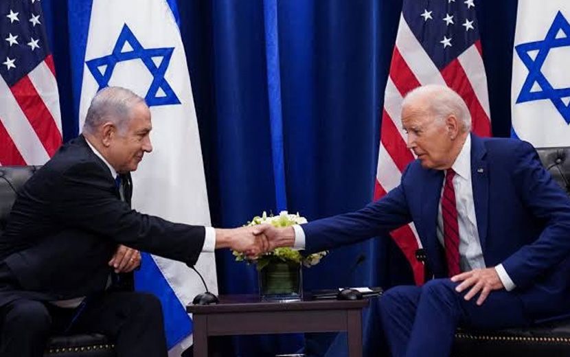 Biden, Tel Aviv'de İşgalci "İsrail'e Desteğini Yineledi