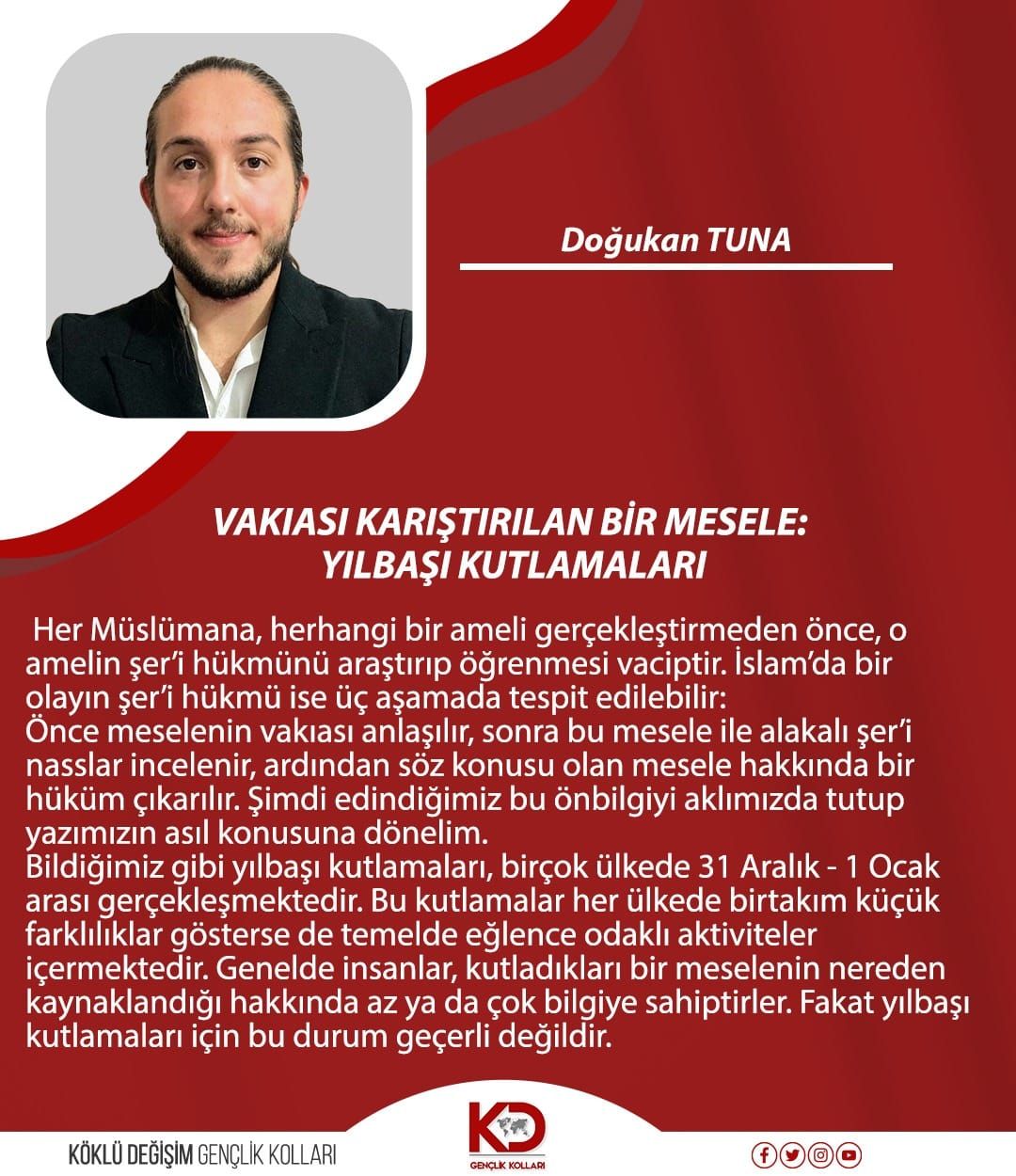 Vâkasi Karıştırılan Bir Mesele: Yılbaşı Kutlamaları